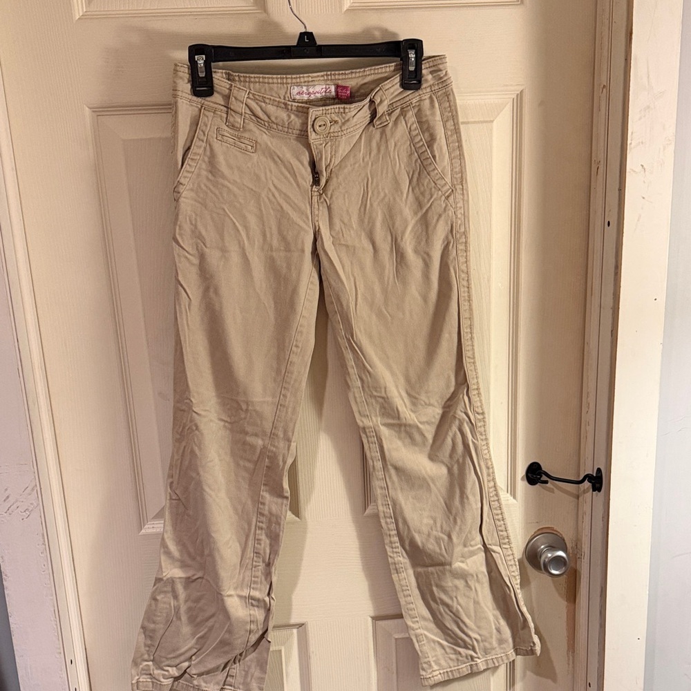 Aeropostale Khaki Skinny Flare Pants